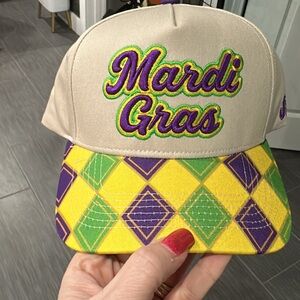 Mardi Gras Cap with Colorful Pattern